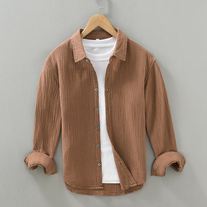 Men's Casual Cotton Long Sleeve Shirt