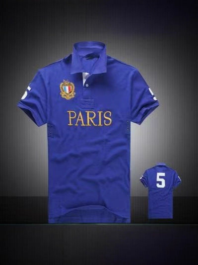 Men's Casual Embroidered Polo Shirt