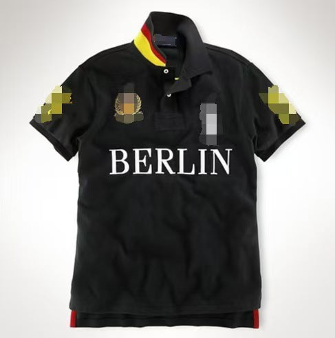 Men's Casual Embroidered Polo Shirt