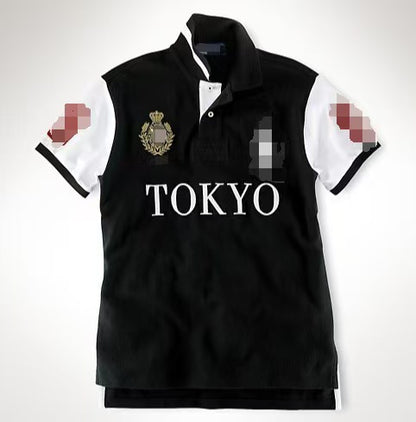 Men's Casual Embroidered Polo Shirt