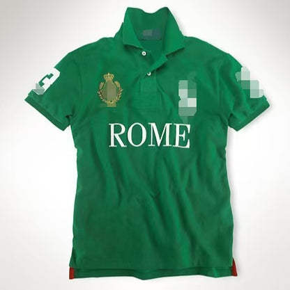 Men's Casual Embroidered Polo Shirt