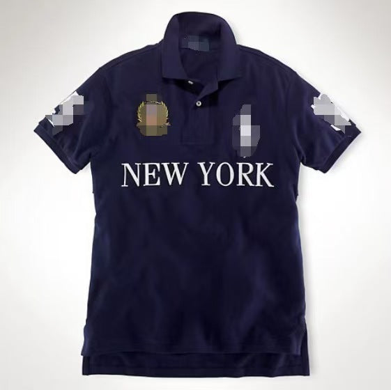 Men's Casual Embroidered Polo Shirt