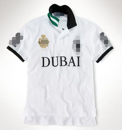Men's Casual Embroidered Polo Shirt