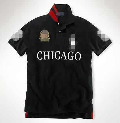 Men's Casual Embroidered Polo Shirt