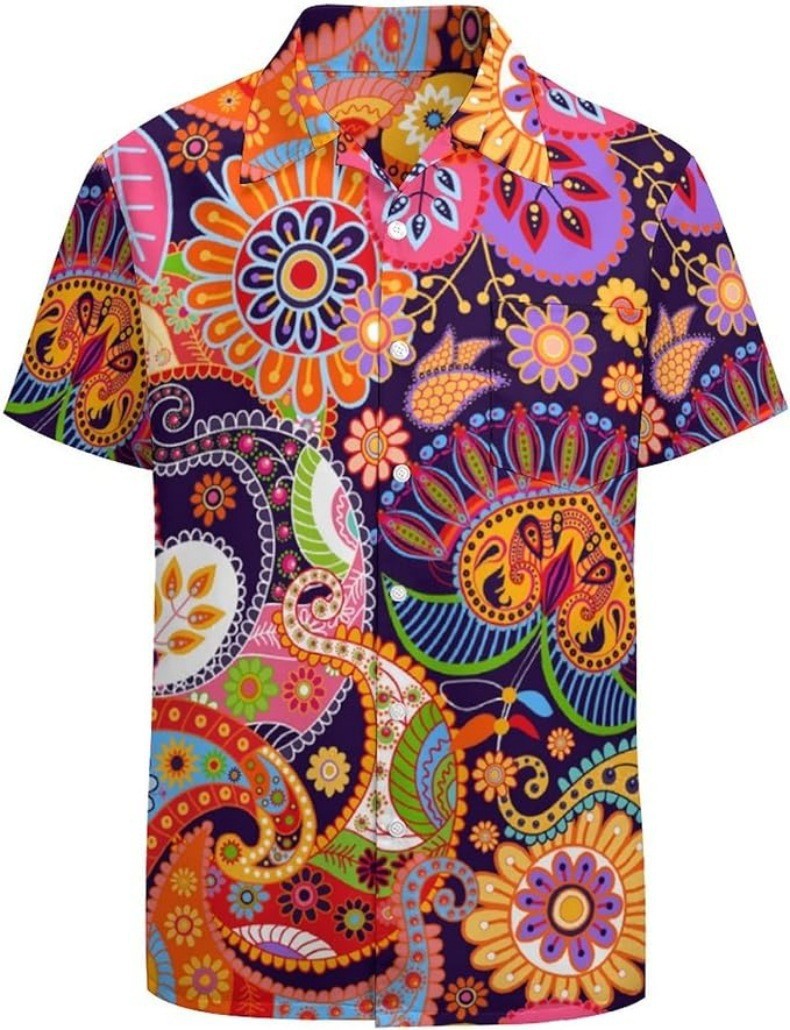 Men's casual floral shirt