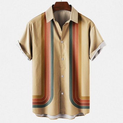 Men's Casual Hawaiian Print Short Sleeve Shirt