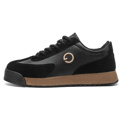 Men's Casual Leather Lace-Up Sneakers