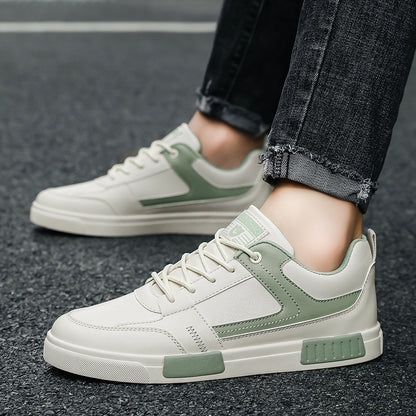 Men's Casual Leather Panel Low-top Sneakers