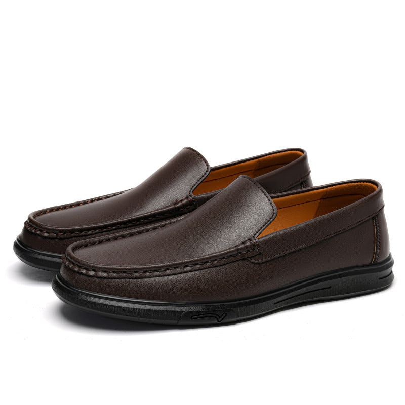 Men's Casual Leather Slip-On Loafers