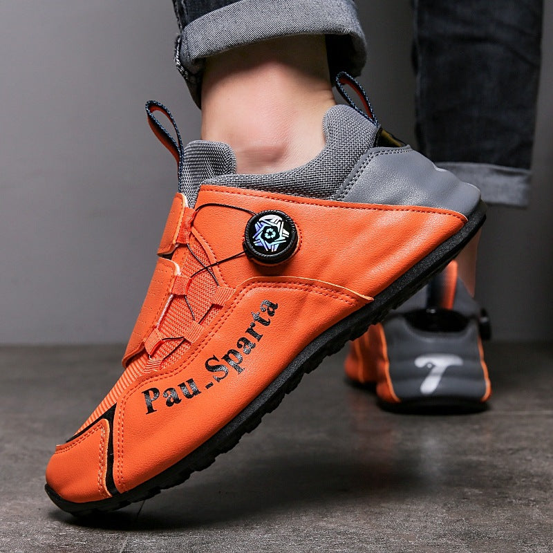 Men's Casual Leather Sports Shoes with Inner Height Increase
