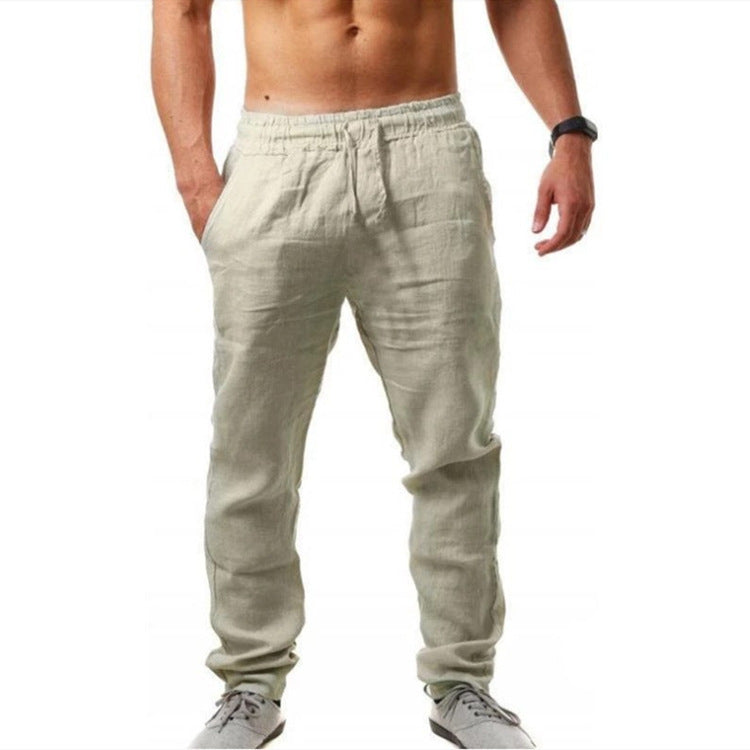 Men's Casual Linen Cotton Sports Pants