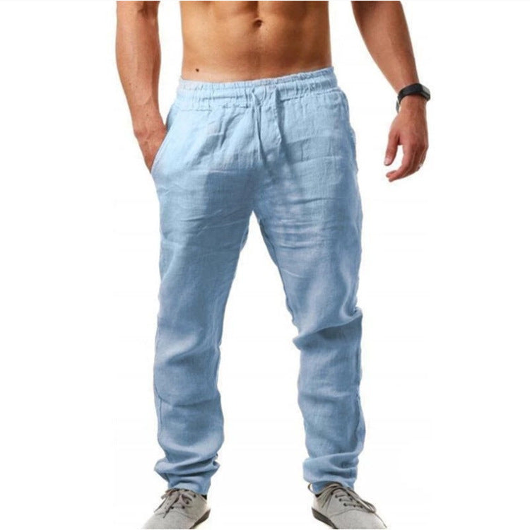 Men's Casual Linen Cotton Sports Pants