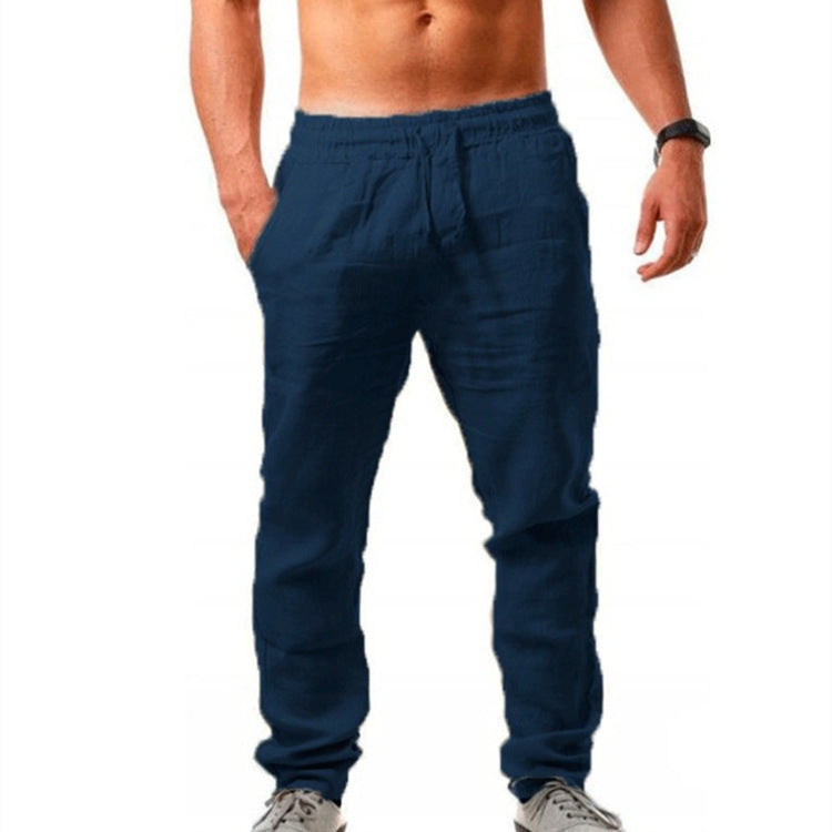 Men's Casual Linen Cotton Sports Pants