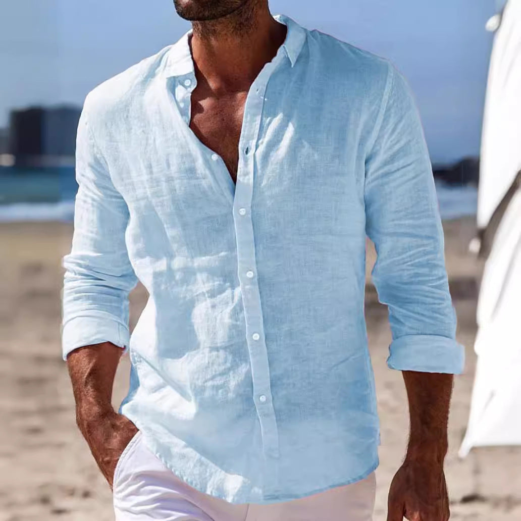 Men's Casual Long Sleeve Button Shirt