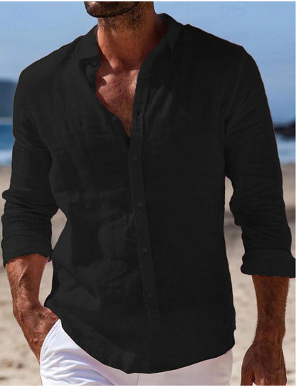 Men's Casual Long Sleeve Button Shirt