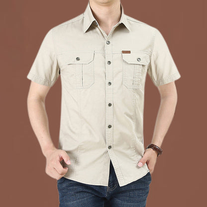 Men's Casual Long-Sleeved Cotton Shirt