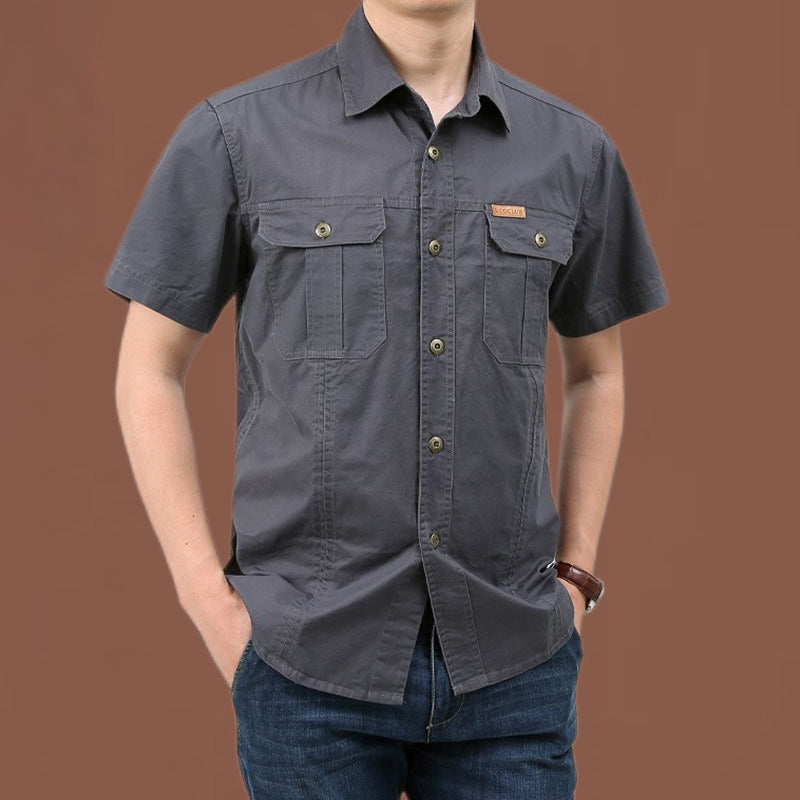 Men's Casual Long-Sleeved Cotton Shirt