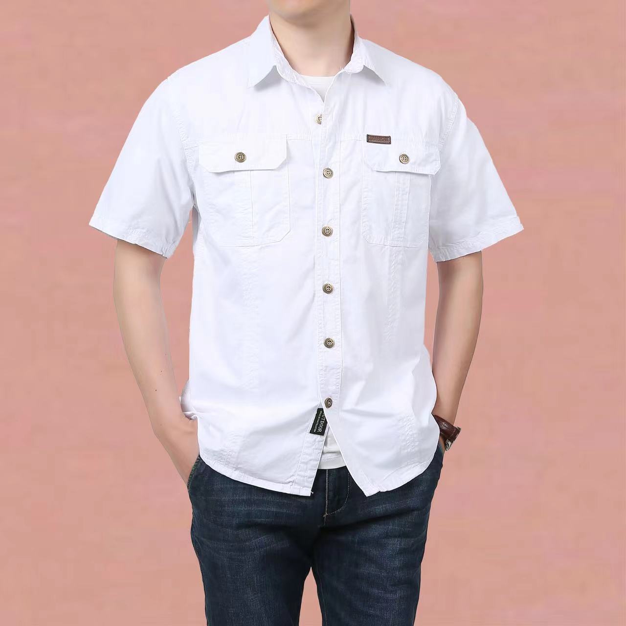 Men's Casual Long-Sleeved Cotton Shirt