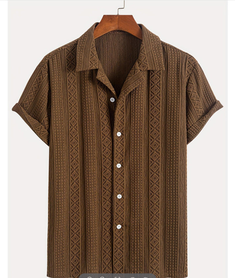 Men's Casual Loose Fit Beach Shirt