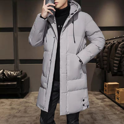 Men's Casual Mid-Length Cotton-Padded Winter Coat