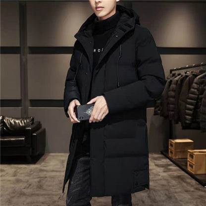 Men's Casual Mid-Length Cotton-Padded Winter Coat