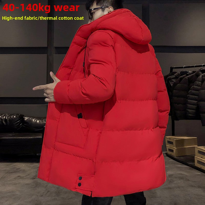 Men's Casual Mid-Length Cotton-Padded Winter Coat