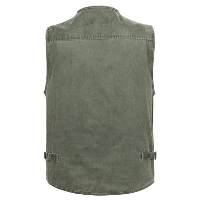 Men's Casual Multi-Pocket Denim Vest