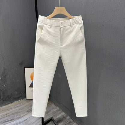 men's casual pants slim straight suit pants