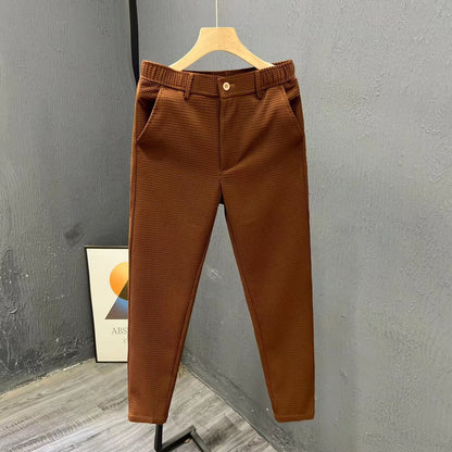 men's casual pants slim straight suit pants