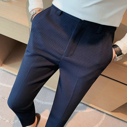men's casual pants slim straight suit pants