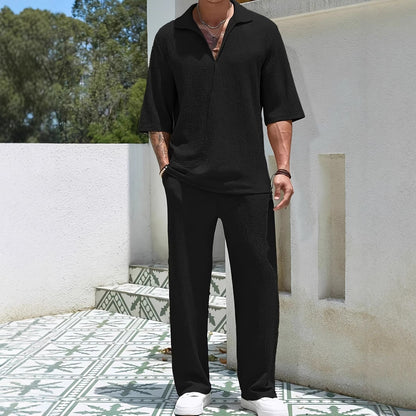 Men's Casual Shirt and Pants Set
