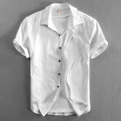 Men's Casual Short Sleeve Cotton Shirt