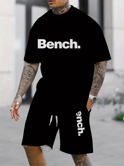 Men's Casual Short Sleeve Letter Print T-Shirt