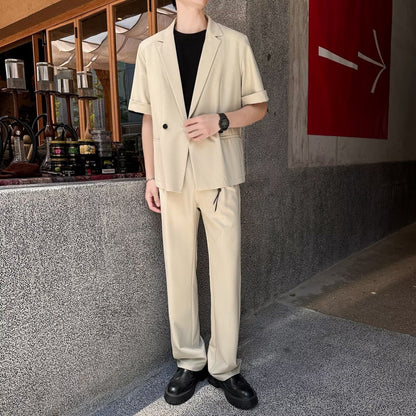 Men's Casual Short-Sleeve Suit Jacket