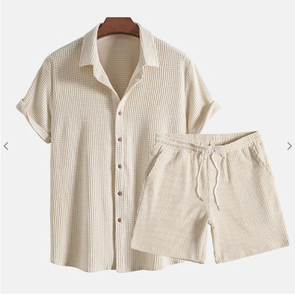 Men's Casual Short-Sleeved Suit Set