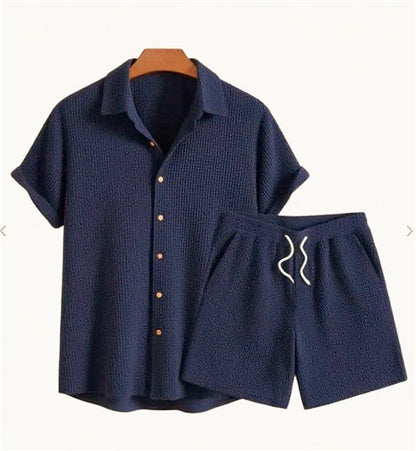 Men's Casual Short-Sleeved Suit Set