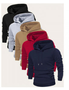 Men's Casual Solid Color Hooded Sweatshirt