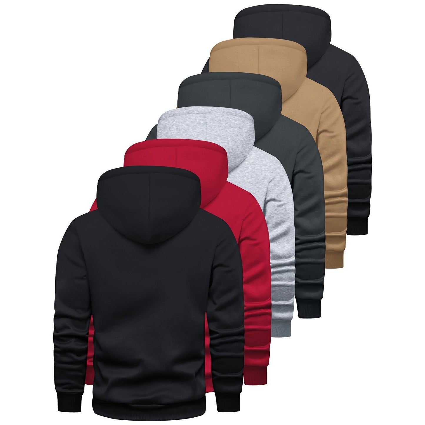 Men's Casual Solid Color Hooded Sweatshirt