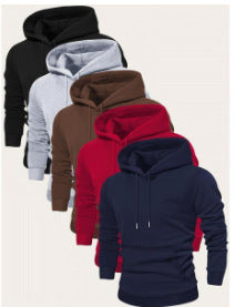 Men's Casual Solid Color Hooded Sweatshirt