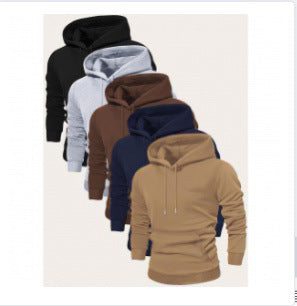 Men's Casual Solid Color Hooded Sweatshirt