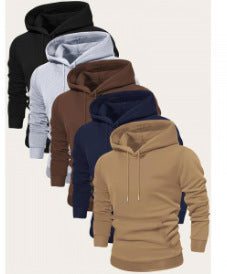 Men's Casual Solid Color Hooded Sweatshirt