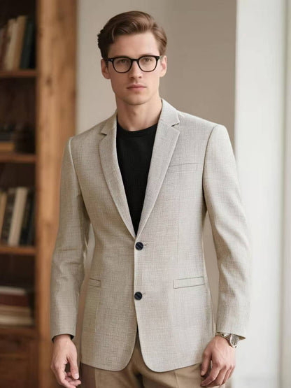 Men's Casual Solid Color Suit Jacket