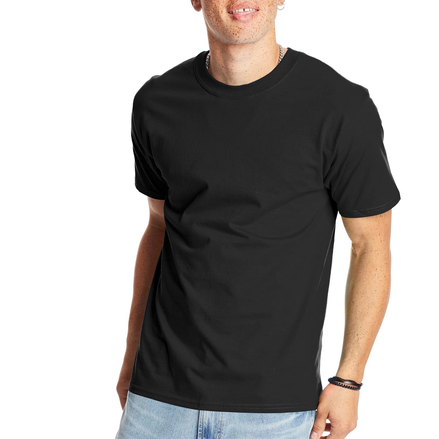 Men's Casual Sports Short-Sleeved Solid Color Round Neck
