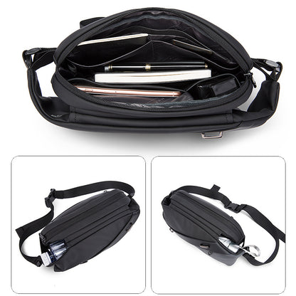 Men's Casual Waterproof Waist Bag with Multiple Pockets