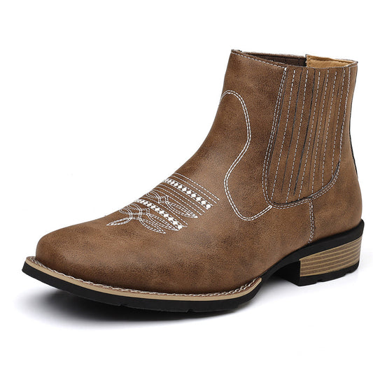 Men's Chelsea Boots Slip-On Casual Leather Shoes