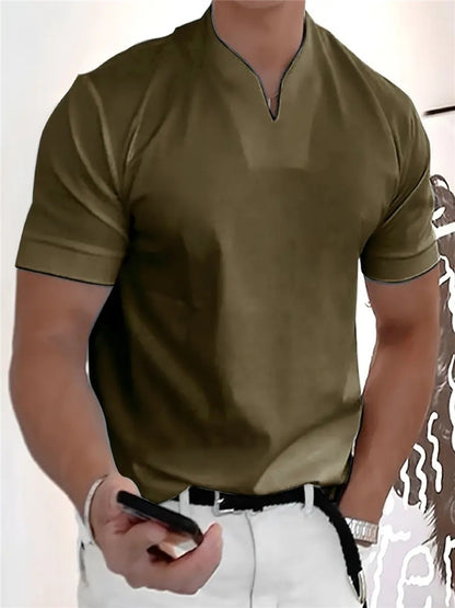 Men's Cotton Blend V-Neck T-Shirt