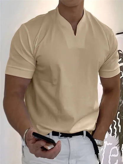 Men's Cotton Blend V-Neck T-Shirt