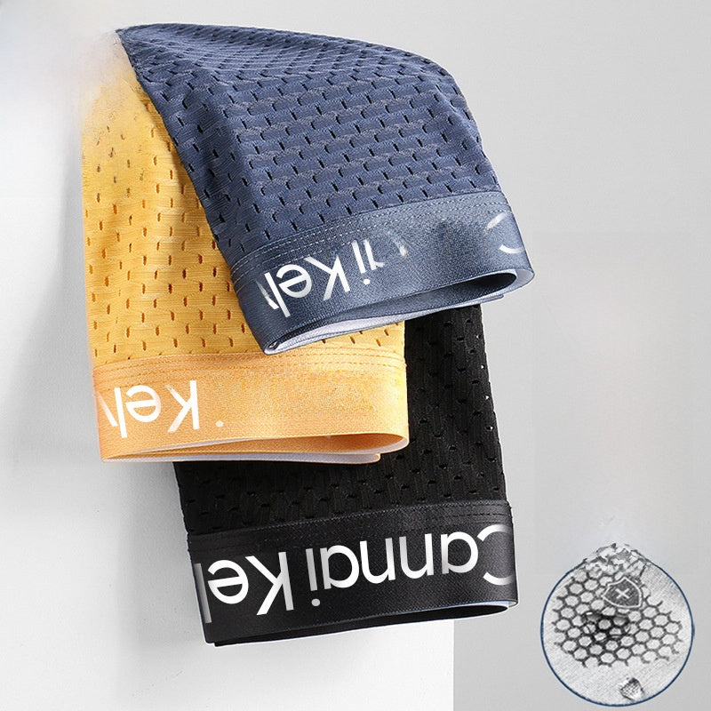 Men's Cotton Boxer Shorts Breathable Seamless Underwear
