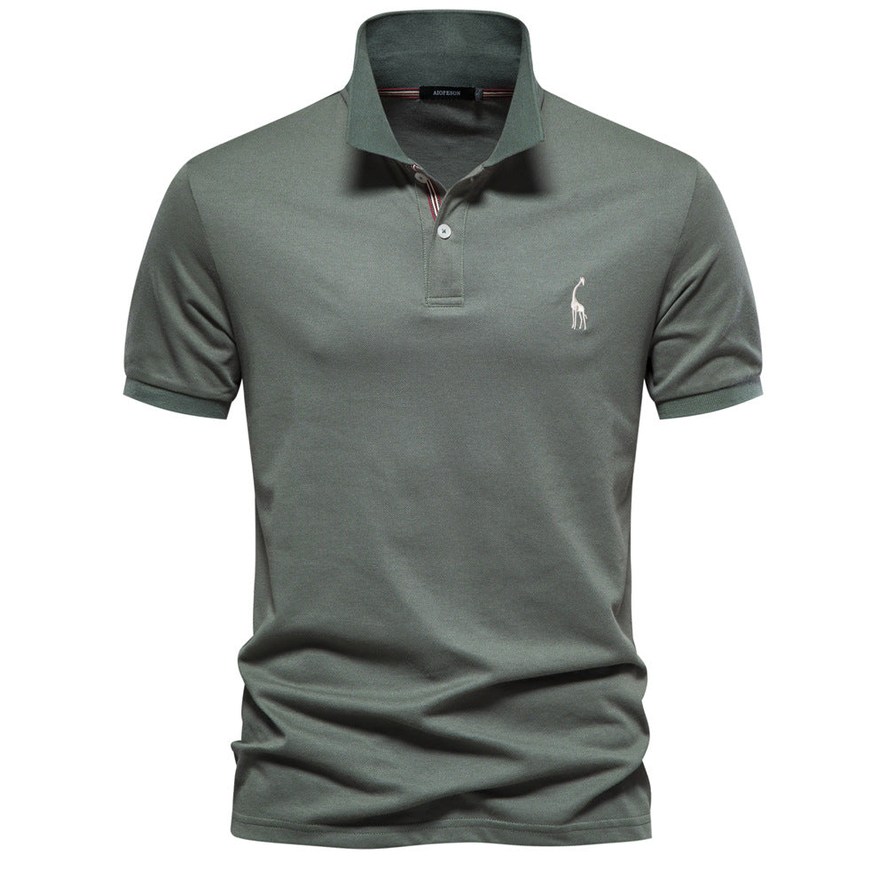 Men's Cotton Embroidered Polo Shirt