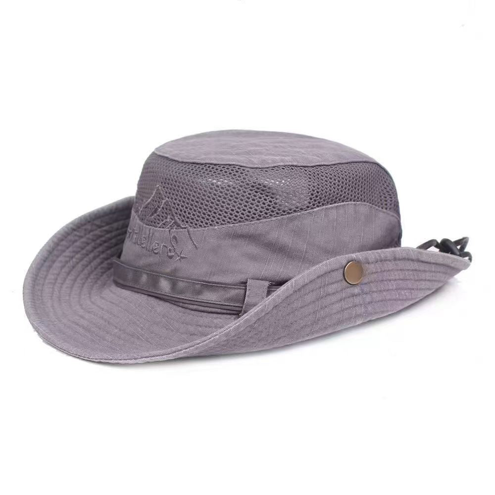 Men's Cotton Fisherman Hat with Wide Brim for Outdoor Activities